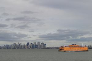 New York's Staten Island Ferry, which links Manhattan Island with the suburban sit