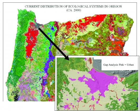 Oregon Map with Inset