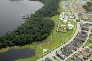Conserved forested areas next to a lake in a conservation development – Harmony, FL. Courtesy of Harmony Development Company.