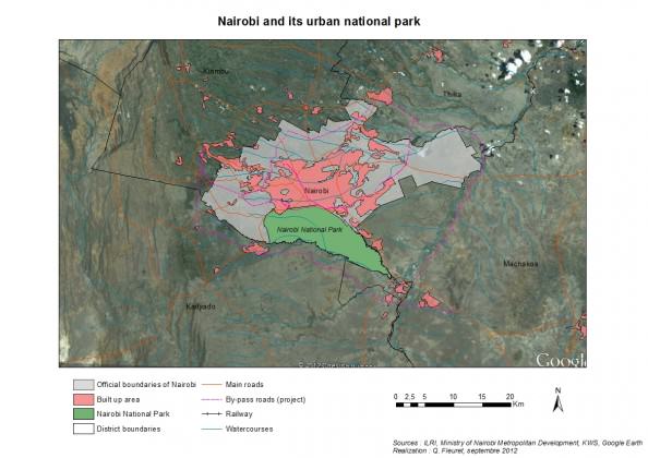 Nairobi and its urban national park, Credit: Quentin Fleuret, 2012