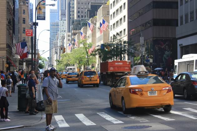 Midtown Manhattan on 5th Avenue at 53rd St, on a "quiet" Saturday afternoon. Photo: David Maddox