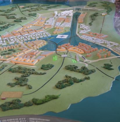 Model of Hammarby Sjöstad Photo: Maria Ignatieva (taken in Hammarby Sjöstad environmental information centre).