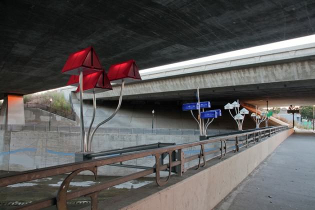 Robin Lasser's public artwork brings urban awareness to ecological ideas. Photo courtesy of the artist