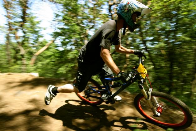15.Mountain biker enjoying Hartland Mountain Bike Park. Photo: Jamie Cameron