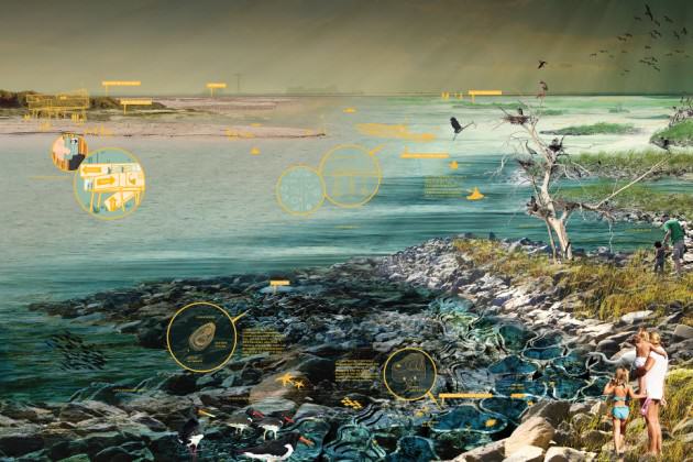 A concept for a future beach on Staten Island from SCAPE / Landscape Architecture PLLC and partners for the Rebuild By Design competition. Read more about this vision here. The US Department of Housing and Urban Development is providing nearly a billion dollars to make visions like this one come to pass. Credit: SCAPE / Landscape Architecture PLLC.