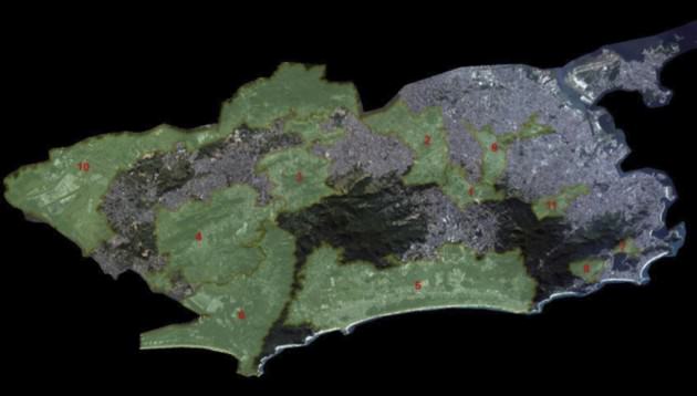 Priority areas for green corridors implantation. Secretaria do Meio Ambiente da Cidade. Prefeitura Municipal do Rio de Janeiro